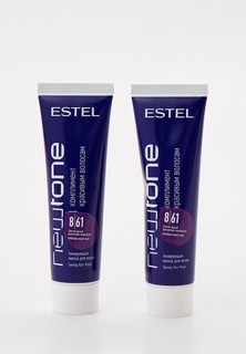 Маска для волос Estel NEWTONE, для тонирования, 8/61 светло-русый фиолетово-пепельный, 60 мл x 2 шт.
