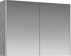 Зеркальный шкаф 80x60 см бетон светлый Aqwella 5 Stars Mobi MOB0408/MOB0717BS/Z