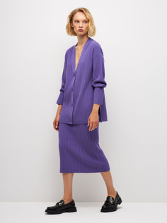 Вязаная юбка в рубчик (фиолетовый, XS) Sela