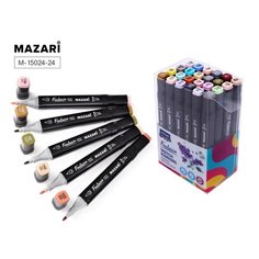 Набор маркеров для скетчинга Mazari Fantasia Grey-pastel, 24 шт