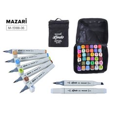 Янн Мартел. Набор маркеров для скетчинга Mazari Lindo Mail Colors 1, 36 шт