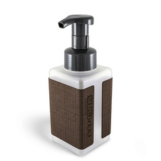 Диспенсер для жидкого мыла с наклейкой из эко кожи, коричневый Ecocaps