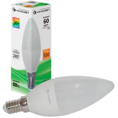 Лампочка Лампа светодиодная Наносвет E14 6W 3000K матовая LE-CD-60/E14/930 L200