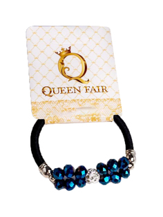 Резинка для волос Queen Fair Хрустальная синие камни 1819610