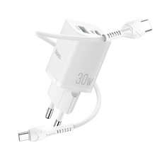Зарядное устройство Hoco N13 (USB Type-C, USB), белый