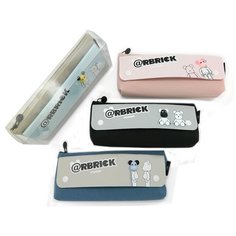 Пенал-косметичка Intelligent CO-602 Мышка, на молнии, с наружным карманом на кнопках, в ассортименте