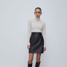 Юбка мини из кожи 12 Storeez