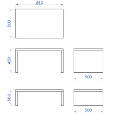 Столы журнальные стол журнальный WERNER 850х450х500мм белый Riddle