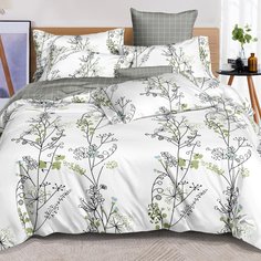 Постельное белье евростандарт, простыня 220х240 см, 2 наволочки 70х70 см, пододеяльник 200х220 см, Cleo, поплин, коллекция Pure Cotton, 30/200-PC