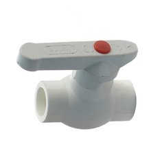 Кран шаровой стандартнопроходной, полипропилен, d20 мм, белый, Kalde