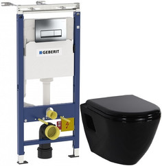 Комплект подвесной унитаз Creavit Terra TP325-11SI00E-0000 + KC0103.03.1300E + система инсталляции Geberit 458.125.21.1