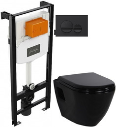 Комплект подвесной унитаз Creavit Terra TP325-11SI00E-0000 + KC0103.03.1300E + система инсталляции Jacob Delafon E24156-NF + E20859-7-BMT