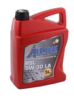 Масло Масло моторное синтетическое Alpine RSL 5W-30LA 5L 0100302
