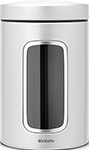 Контейнер Brabantia для сыпучих продуктов с окном 243509, 1,4л, серый металлик