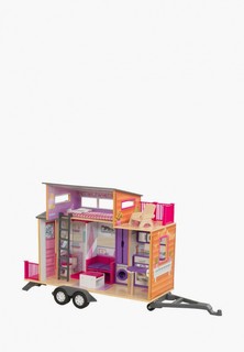Дом для куклы KidKraft Бэлла, на колесиках, с мебелью 10 предметов в наборе, для кукол 30 см