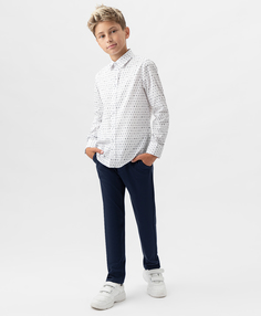 Брюки трикотажные синие Button Blue