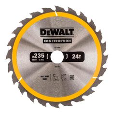 Диск пильный по дереву DeWalt CONSTRUCTION DT1954 235х30мм 24T