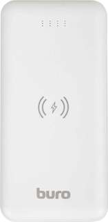Внешний аккумулятор Buro BPW10E 10000mAh 2A 2xUSB беспроводная зарядка белый (BPW10E10PWT)
