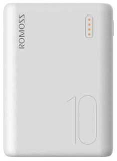Внешний аккумулятор Romoss Simple 10 10000mAh 1A 2xUSB белый