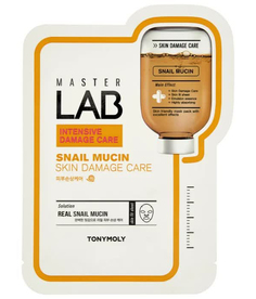 TONYMOLY Тканевая маска для лица с муцином улитки MASTER LAB REAL SNAIL MUCIN, 19г