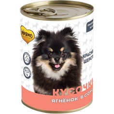 Корм для собак МНЯМС Красивая шерсть кусочки в соусе с ягненком 400 г