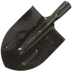 Лопата штыковая, рельсовая сталь, 1.4х210х290 мм, МЛШЗ, Лак, 0.66 кг, остроконечная