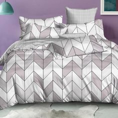 Постельное белье евростандарт, простыня 220х240 см, 2 наволочки 70х70 см, пододеяльник 200х220 см, Cleo, поплин, коллекция Pure Cotton, 30/211-PC