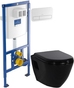Комплект подвесной унитаз Creavit Terra TP325-11SI00E-0000 + KC0103.03.1300E + система инсталляции Villeroy & Boch 92246100 + 92249068