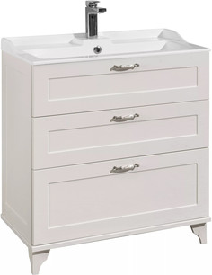 Тумба с раковиной дуб белый 80 см Акватон Леон 1A1878K0LBPS0