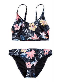 Раздельный купальник Roxy Flowers Addict 8-16 Anthracite S Rg Trop