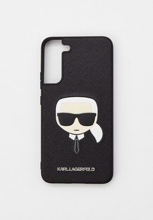 Чехол для телефона Karl Lagerfeld Galaxy S22+ из эко-кожи Saffiano с рельефным принтом и металл. лого