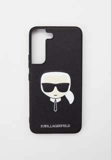 Чехол для телефона Karl Lagerfeld Galaxy S22 из эко-кожи Saffiano с рельефным принтом и металл. лого