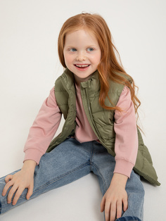 стеганый жилет для девочек (зеленый, 110/ 5-6 YEARS) Sela