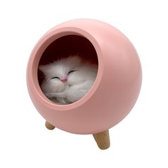 Светильник Mihi-Mihi Котенок спящий в домике, розовый