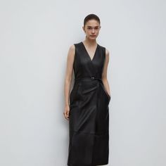 Платье миди из кожи 12 STOREEZ
