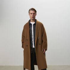 Пальто двубортное из шерсти и кашем 12 Storeez