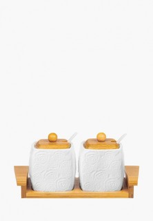 Сахарница Elan Gallery 2 шт., 400 мл 24,5х10х11 см Розы