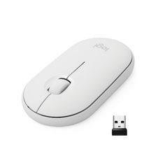 Мышь беспроводная Logitech M350 Pebble Mouse, white (910-005716)