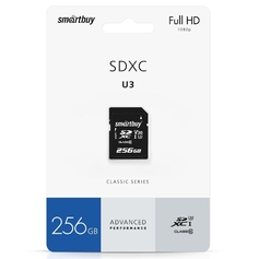 Карта памяти SmartBuy Micro SDXC Advanced Series 256Gb UHS-I U3 V30 A1 + ADP (SB256GBSDU1A-AD)