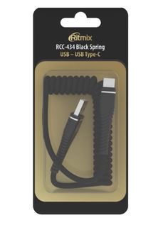 Кабель RITMIX RCC-434 USB-USB-C Black Spring