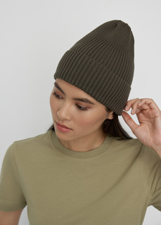 Шапка в рубчик NICEONE [Оливковый, One size]