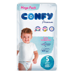 Подгузники Confy Premium Junior, размер 5 (11-18 кг), 100 шт