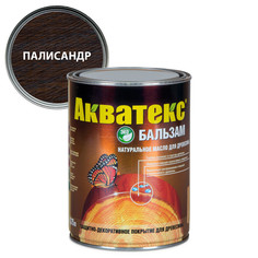 Масла древозащитные масло для дерева АКВАТЕКС Бальзам 0,75л палисандр, арт.92127