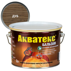 Масла древозащитные масло для дерева АКВАТЕКС Бальзам 2л дуб, арт.92131