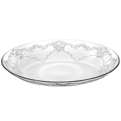 Блюда тарелка PASABAHCE Lacy 22,4х29 см, овальное, стеклянное