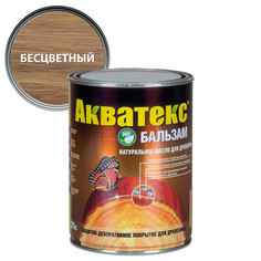 Масла древозащитные масло для дерева АКВАТЕКС Бальзам 0,75л бесцветный, арт.92121