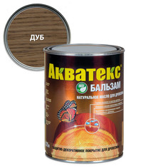 Масла древозащитные масло для дерева АКВАТЕКС Бальзам 0,75л дуб, арт.92122
