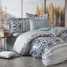 Постельное белье евростандарт, простыня 240х260 см, 2 наволочки 70х70 см, 2 наволочки 50х70 см, пододеяльник 200х220 см, Karteks, сатин, SPC-09