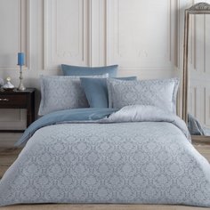 Постельное белье евростандарт, простыня 240х260 см, 2 наволочки 70х70 см, 2 наволочки 50х70 см, пододеяльник 200х220 см, Karteks, сатин-жаккард, Morocco SJM-009