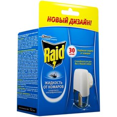 Репеллент от комаров, фумигатор с жидкостью, Raid, 30 ночей, 657104